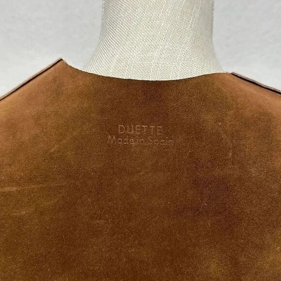 Ultra Rare Vintage Duette Leather Fringe with Chains Vest Made in Spain - Picture 8 of 16